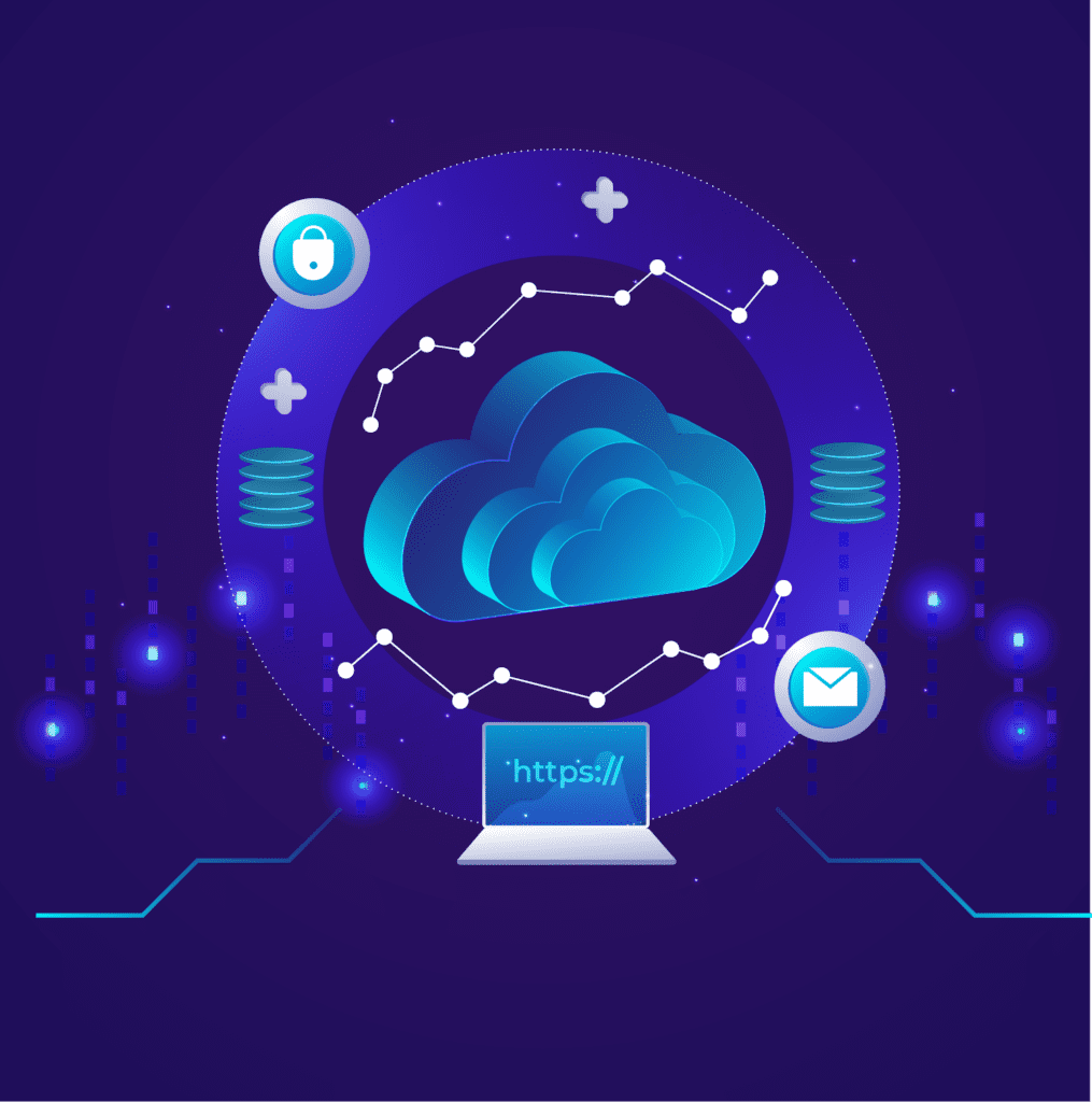 Cloud computing and the internet connections representation