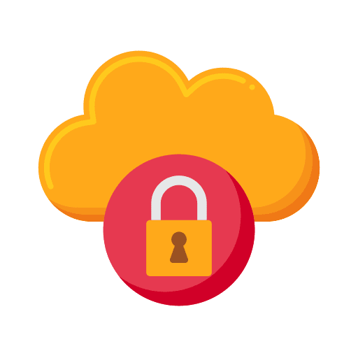 Cloud Computing and Security Icon